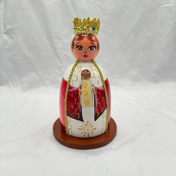 VTG Hand painted Russian Saint doll - Picture 1 of 6